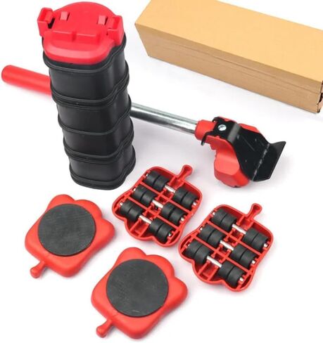 مجموعة أدوات نقل ورفع الأثاث، 13 قطعة محركات بعجلات دوارة 360 درجة، رافع للسرير والأريكة والأجهزة الثقيلة والاستخدام المنزلي والاحترافي، تدعم ما يصل إلى 600 رطل in Kuwait