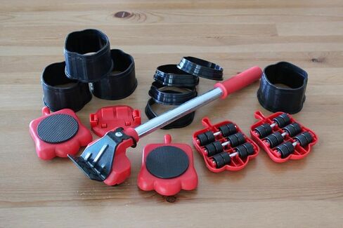 مجموعة أدوات نقل ورفع الأثاث، 13 قطعة محركات بعجلات دوارة 360 درجة، رافع للسرير والأريكة والأجهزة الثقيلة والاستخدام المنزلي والاحترافي، تدعم ما يصل إلى 600 رطل in Kuwait