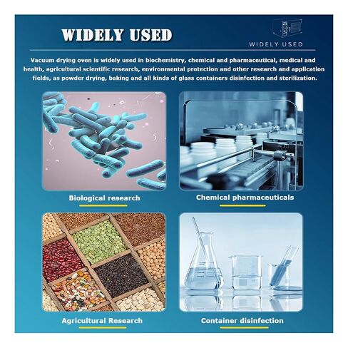 110V 1.9Cu ft Vacuum Drying Oven 304 Stainless Steel Inner 5-Layer Rack 1400W in Kuwait