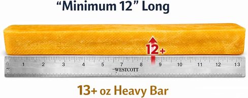 Snow Hill Himalayan Golden Yak Cheese Dog Chews Triple XL Monster 13-15 Oz / 11-13 in Long Natural Healthy Safe Yak Cheese Treats Keeps Dogs Busy Enjoying Indoors Outdoor in Kuwait