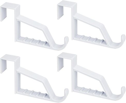 نيو تالنت 2 قطعة حامل شماعات فوق الباب (أبيض) 2 عبوة فوق خطافات الباب للشماعات، وخطافات شماعات الباب، ومنظمات التخزين in Kuwait