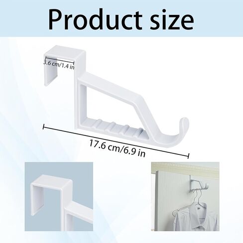 New Talent 2pcs Over the Door Hanger Holder (White) 2 Pack Over The Door Hooks for Hangers, Door Hanger Hooks, Storage Organizers in Saudi Arabia