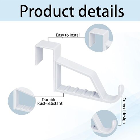 New Talent 2pcs Over the Door Hanger Holder (White) 2 Pack Over The Door Hooks for Hangers, Door Hanger Hooks, Storage Organizers in Saudi Arabia