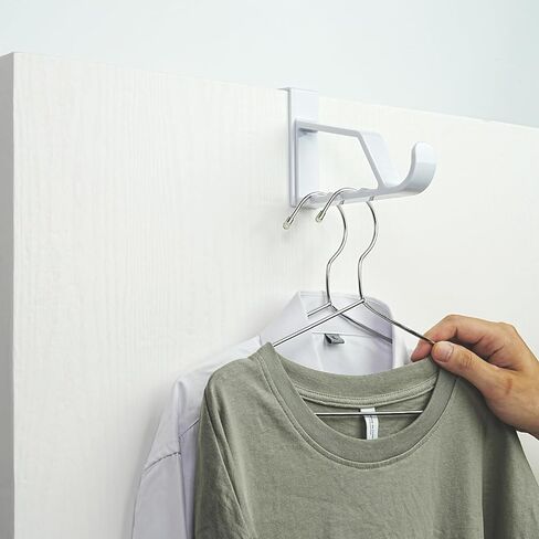 New Talent 2pcs Over the Door Hanger Holder (White) 2 Pack Over The Door Hooks for Hangers, Door Hanger Hooks, Storage Organizers in Saudi Arabia