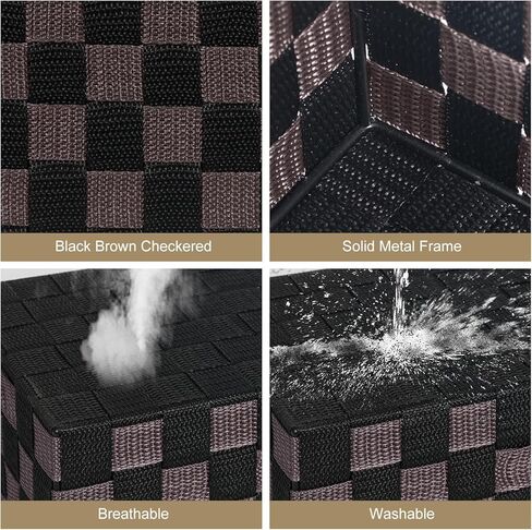 صناديق مدقق مدقق مدقق 2 حزمة ، 16 بوصة منظم مكتب الأسلاك المعدنية الشريط ، سلال درج أرجاء ، حاويات تخزين ورق التواليت كونترتوب (بالأبيض والأسود) in Kuwait