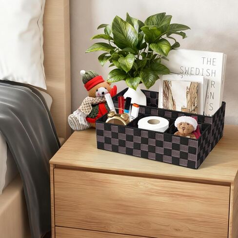 صناديق مدقق مدقق مدقق 2 حزمة ، 16 بوصة منظم مكتب الأسلاك المعدنية الشريط ، سلال درج أرجاء ، حاويات تخزين ورق التواليت كونترتوب (بالأبيض والأسود) in Kuwait