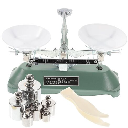 minkissy Mechanical Laboratory Balance Scale 200g Capacity 0.2g Precision Scientific Balance with 6 Weights and Tweezer for Classroom Teaching and Experiments in Kuwait