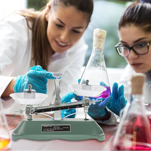 minkissy Mechanical Laboratory Balance Scale 200g Capacity 0.2g Precision Scientific Balance with 6 Weights and Tweezer for Classroom Teaching and Experiments in Kuwait