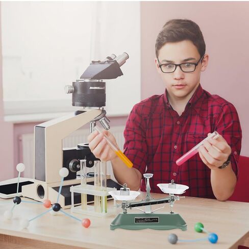 minkissy Mechanical Laboratory Balance Scale 200g Capacity 0.2g Precision Scientific Balance with 6 Weights and Tweezer for Classroom Teaching and Experiments in Kuwait
