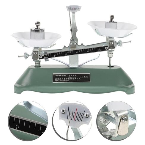 minkissy Mechanical Laboratory Balance Scale 200g Capacity 0.2g Precision Scientific Balance with 6 Weights and Tweezer for Classroom Teaching and Experiments in Kuwait