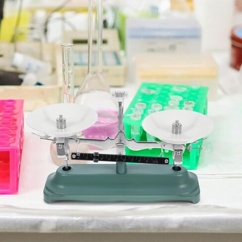 Scientific Laboratory Three-Beam Balance Scale 500g with Weights and Pallet Tray for Physics and Chemistry Experiments, Portable Mechanical Scale for School and Lab Use in Kuwait