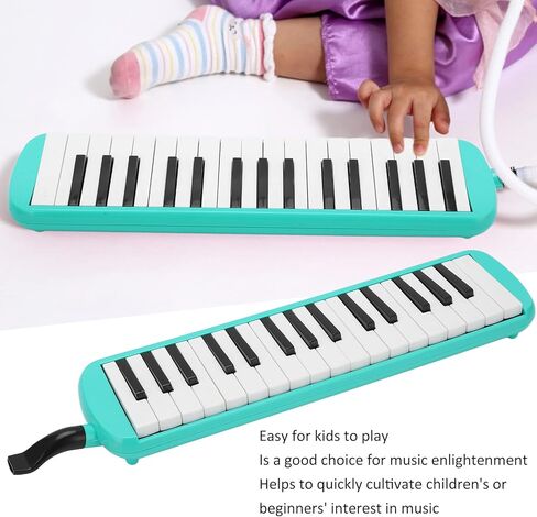 Melodica Instrument, ABS Air Piano Keyboard 32 Key Professional Mouth Pianos Melodica With Short Mouthpiece (Green) in Kuwait