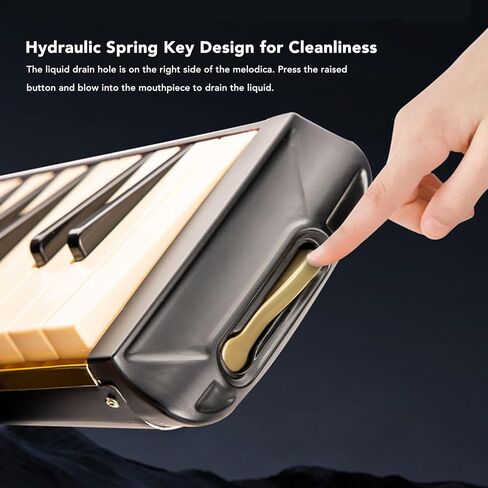 37 Key Melodica Air Piano Keyboard Instrument with Double Soft Tubes and 2pcs Mouthpiece, Comes with Carrying Bag in Saudi Arabia