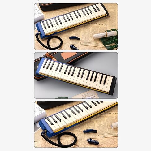 37 Key Melodica Air Piano Keyboard Instrument with Double Soft Tubes and 2pcs Mouthpiece, Comes with Carrying Bag in Saudi Arabia