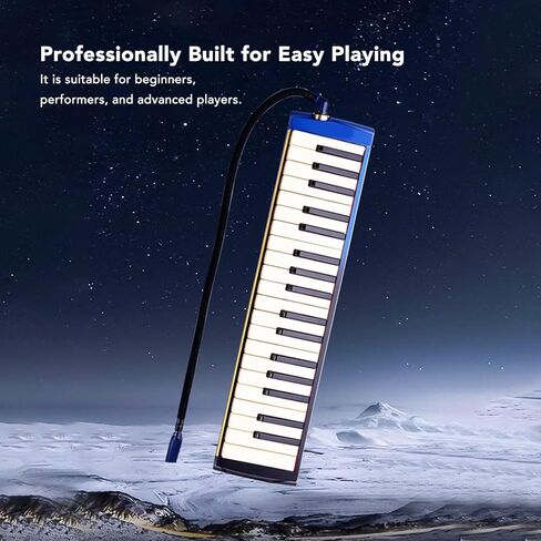 37 Key Melodica Air Piano Keyboard Instrument with Double Soft Tubes and 2pcs Mouthpiece, Comes with Carrying Bag in Saudi Arabia