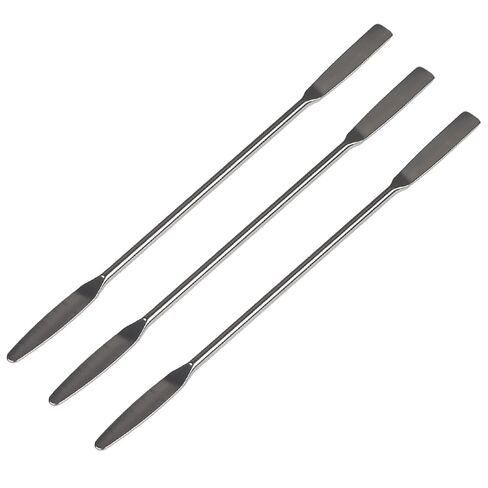 3-Pack Stainless Steel Micro Spatula, Double-Ended Lab Spatula with Tapered & Flat Tips for Labs, Classrooms, Science Kits in Kuwait