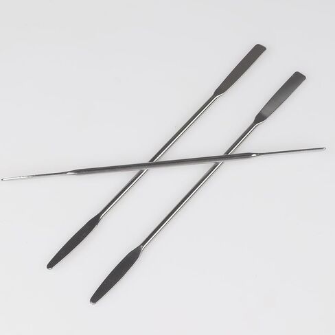 3-Pack Stainless Steel Micro Spatula, Double-Ended Lab Spatula with Tapered & Flat Tips for Labs, Classrooms, Science Kits in Kuwait