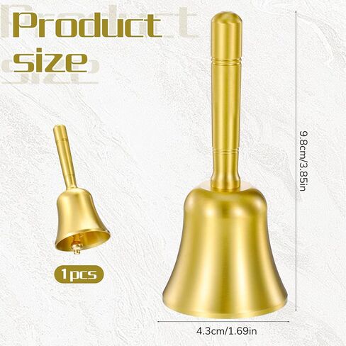 Loud Hand Call Bell, Solid Brass Call Bells Dinner Bell Small Hand Bells with Handle for Seniors Bedside, Wedding, Classroom, Meditation, Animal Training and Teaching in Saudi Arabia