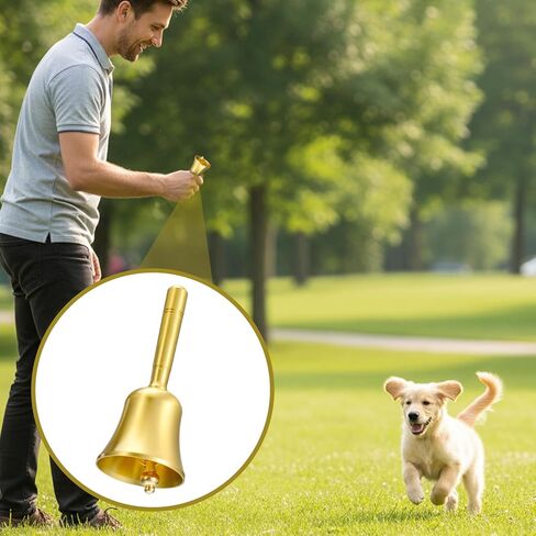 Loud Hand Call Bell, Solid Brass Call Bells Dinner Bell Small Hand Bells with Handle for Seniors Bedside, Wedding, Classroom, Meditation, Animal Training and Teaching in Saudi Arabia