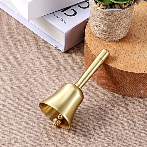 Loud Hand Call Bell, Solid Brass Call Bells Dinner Bell Small Hand Bells with Handle for Seniors Bedside, Wedding, Classroom, Meditation, Animal Training and Teaching in Saudi Arabia