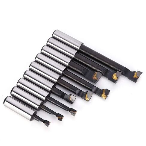 9 Piece Boring Bar Set, High Speed Steel, 5/16 to 9/16 Hole Diameter, Accurate Drilling Depth up to 3, Compact Storage for CNC Lathe Users in Saudi Arabia