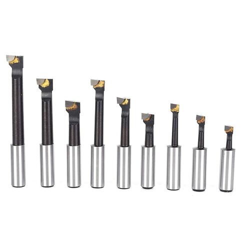 9 Piece Boring Bar Set, High Speed Steel, 5/16 to 9/16 Hole Diameter, Accurate Drilling Depth up to 3, Compact Storage for CNC Lathe Users in Saudi Arabia