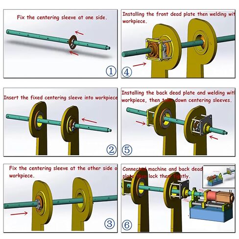 110V Portable Line Boring Machine, Bore Diameter 1.77"-6.3", with 5.2' x 1.57" Boring Bar & Control Handle, Professional Boring Equipment in Saudi Arabia