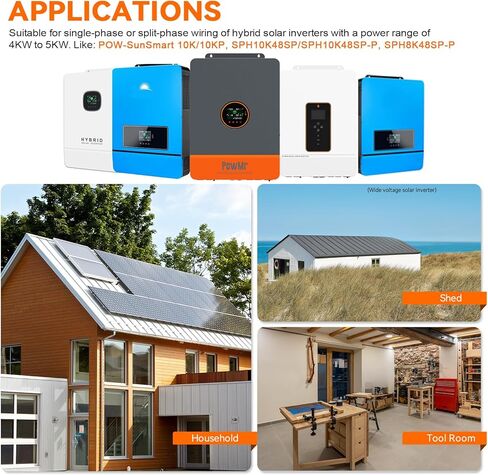 PV Combiner Box 2 String Solar Distribution Box with 25A, 250A DC Circuit Breakers, 63A,125A AC Circuit Breakers, and Surge Protection. Solar PV Breaker Box Perfect for 8K-10KW Solar Inverter Systems in Kuwait