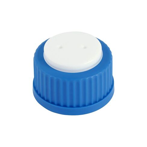 Blue GL45 Safety Filling Cap with One Hole for Glass Bottles, 1/8 Inch OD Tubing, Complete Kit (4, 2-Port) in Kuwait
