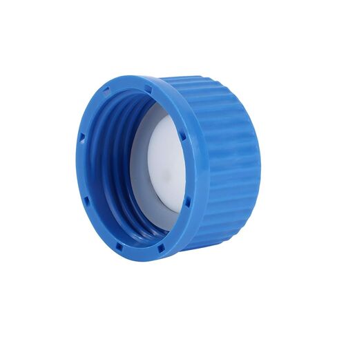 Blue GL45 Safety Filling Cap with One Hole for Glass Bottles, 1/8 Inch OD Tubing, Complete Kit (4, 2-Port) in Kuwait