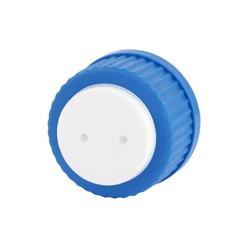 Blue GL45 Safety Filling Cap with One Hole for Glass Bottles, 1/8 Inch OD Tubing, Complete Kit (4, 2-Port) in Kuwait