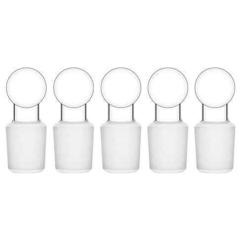 Labasics Solid Glass Stoppers, Borosilicate Glass Plugs, Airtight Seal for Laboratory Flasks, Separatory Funnels and Glassware, 5 Pack, 24/40 Outer Joint in Saudi Arabia