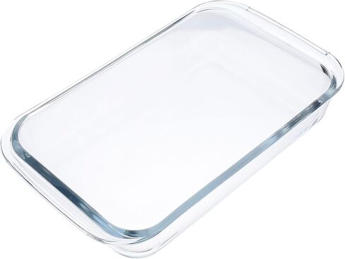 Luxshiny Tempered Glass Baking Plate Large 1l Heat-resistant Glass Grill Tray Microwave Safe Cooking Pan for Home Oven Use in Saudi Arabia
