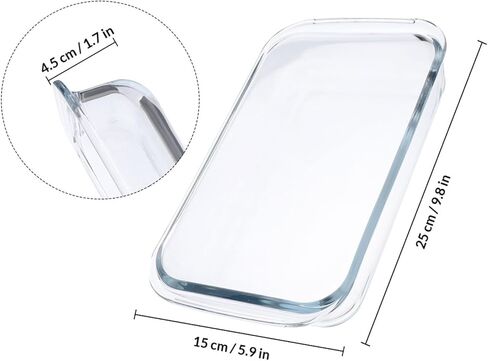 Luxshiny Tempered Glass Baking Plate Large 1l Heat-resistant Glass Grill Tray Microwave Safe Cooking Pan for Home Oven Use in Saudi Arabia