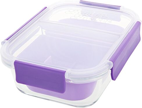 Two Compartment Borosilicate Glass Container Cleaning Tool with Sealable Lid (Arctic Blue) in Saudi Arabia
