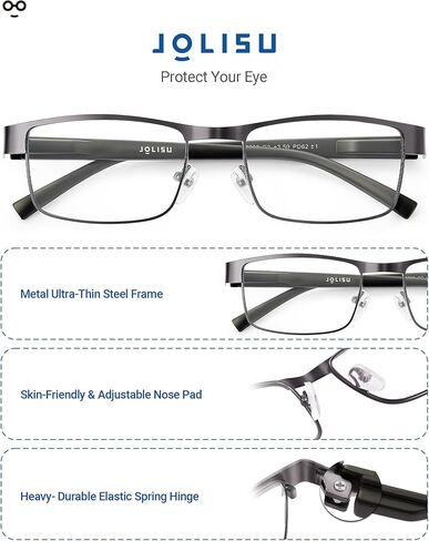 3PCS Blue Light Glasses Men - Bluelight Blocking Computer Metal Thin Frame For Mens/Women in Kuwait