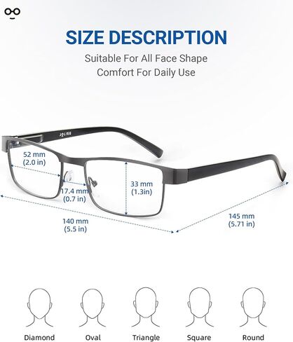 3PCS Blue Light Glasses Men - Bluelight Blocking Computer Metal Thin Frame For Mens/Women in Kuwait