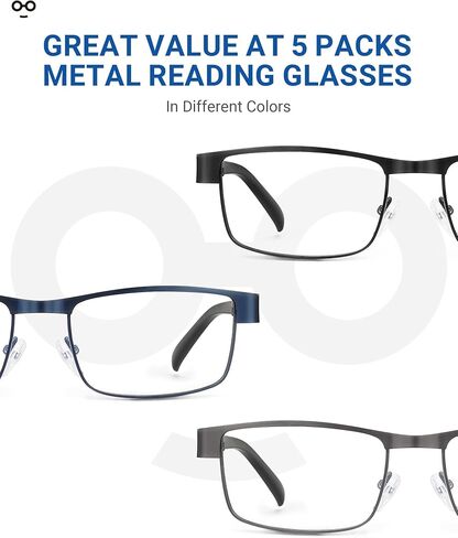 3PCS Blue Light Glasses Men - Bluelight Blocking Computer Metal Thin Frame For Mens/Women in Kuwait