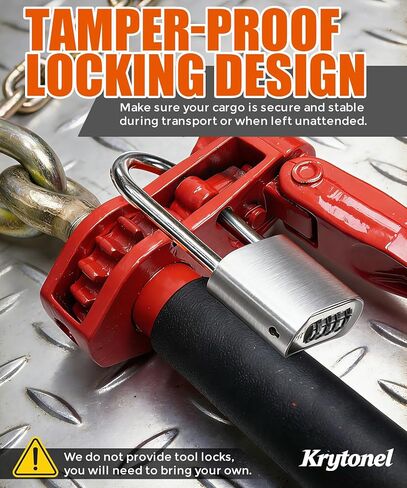 Load Binder & Grade 70 Chain Kit, 5/16" x 10 ft Transport Chains with Folding Handle Binders, 4,700 lb Working Load, 2 Pack in Kuwait