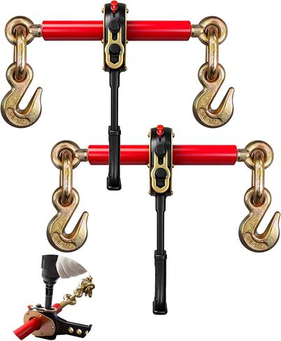 Impact Wrench Ratchet Binders (2-Pack) - for 3/8" & 1/2" Chain, 9200 lbs WLL | Heavy-Duty Cargo Tie-Down & Load Securement in Kuwait