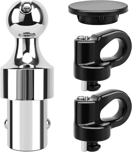 60618 Puck System Gooseneck Hitch Ball Kit with Case, Compatible with 2013-2025 Dodge RAM 2500 3500, 2-5/16" Hitch Ball for Truck Bed with 2 Safety Chain Anchors, 30000 lbs GTW/7500 lbs VTW in Saudi Arabia