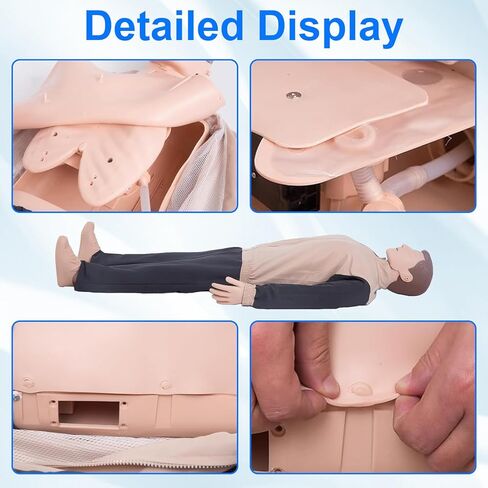CPR Dummy Manikins Training Kit, Professional CPR Mannequin Test Dummies Adult with Medium Skin MCR Med-ical Accessories, CPR Training Dummy Set for Classroom or Research Centers in Kuwait