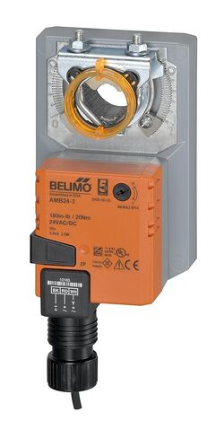 Belimo AMB24-3 Damper Actuator, On/Off, Floating Point, Non-Spring Return, 3 Ft, 18 Ga Plenum Rated Cable, Protected Nema 2, 24 V in Kuwait