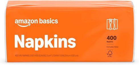 Amazon Basics Everyday Paper Napkins, 400 Count in Kuwait