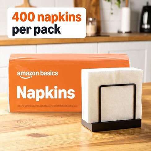 Amazon Basics Everyday Paper Napkins, 400 Count in Kuwait