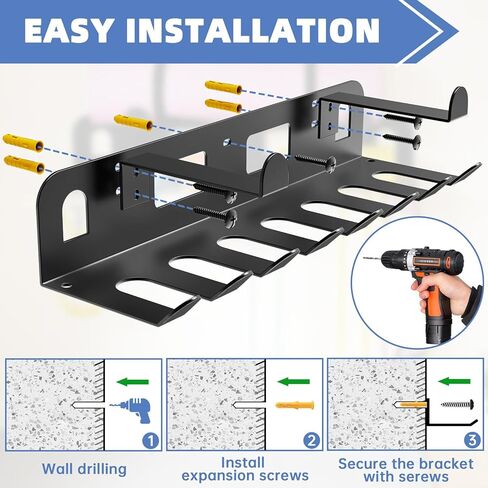 Multi-Purpose Gym Equipment Storage Rack for Resistance Bands,Heavy-Duty Wall-mounted Gym Home Rack for Exercise Bands,Yoga mat,Jump Ropes,Barbells,Home Gym Accessories Organization Storage Rack in Kuwait