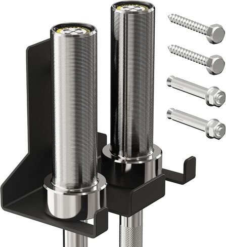 POWER GUIDANCE Olympic Barbell Hanger,Garage Gym Bar Wall Rack,Vertical Barbell Mount Rack,Space Saving Commercial or Home Gym Accessory in Kuwait