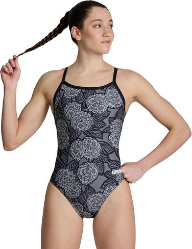 ARENA Women's Swimsuit Hydrangea Bouquet Team Print MaxLife Challenge Back One Piece Bathing Suit Training Swimwear in Saudi Arabia
