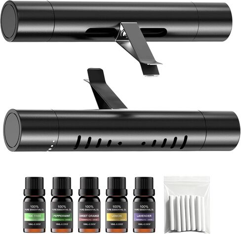 EORRZZY 2 Packs Custom Car Air Freshener Diffuser Vent Clips for Car Decoration Accessories with 12 Refill Sticks for Cars, Office, Kitchen, Bathroom, Pet Houses in Kuwait