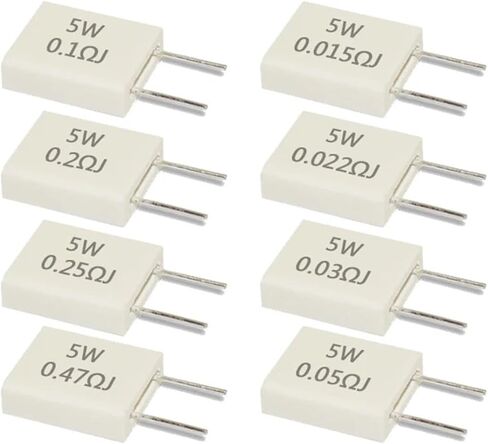 5W 0.01 0.015 0.022 0.02 0.025 0.03 0.047 0.05 0.1 0.15 0.22 0.25 0.3 0.33 0.47 Ohm Non-inductive Ceramic Cement Resistor 5Pcs(5W 0.3R 5pcs) in Saudi Arabia